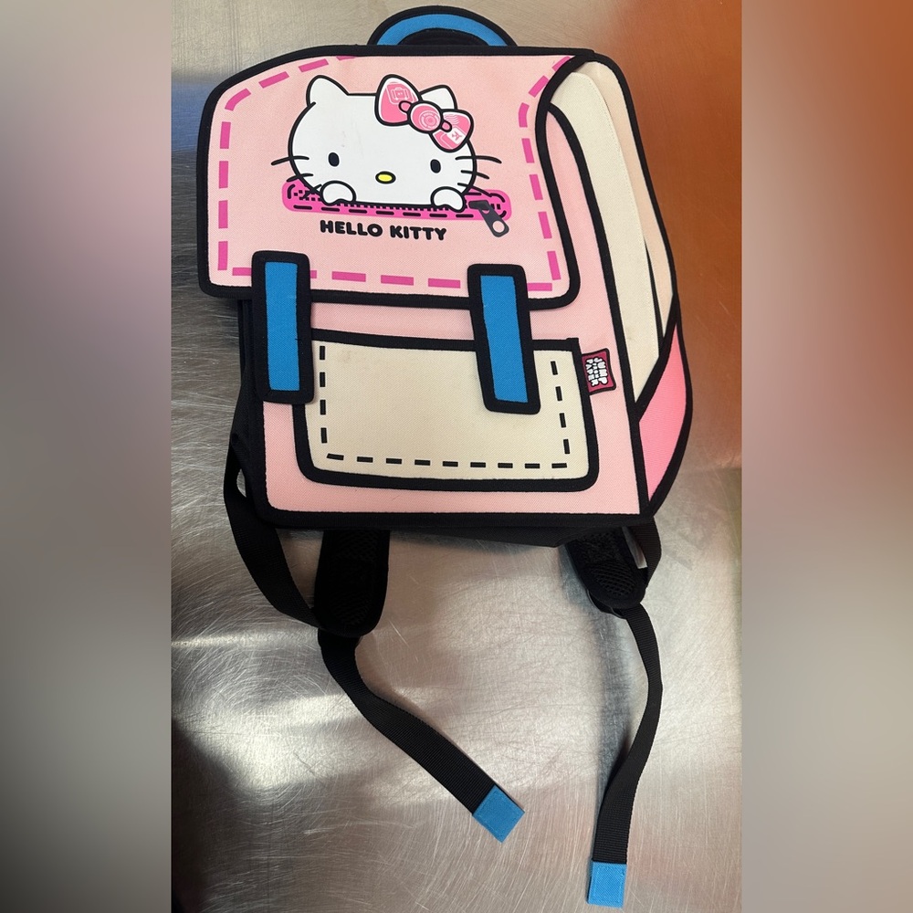 Taiwan Exclusive Jump From Paper Hello Kitty Sanrio License Cartoon Backpack